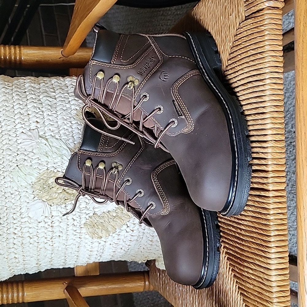 Wolverine Nolan composite toe, waterproof boots, brown, size 9M - Picture 3 of 15